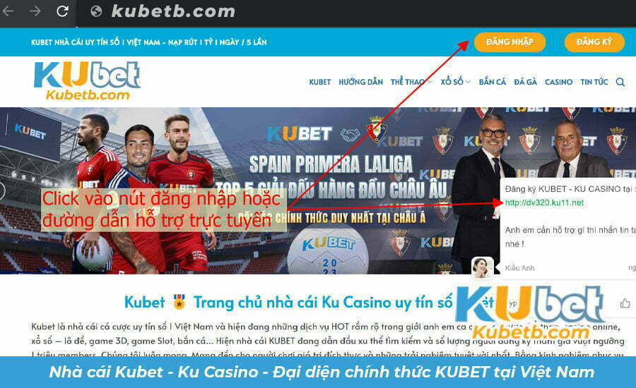 truy cập vào nhà cái kubetb.com